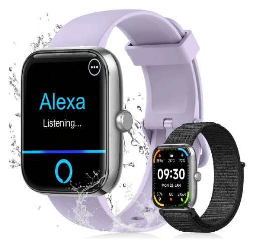 Relógio Inteligente Smartwatch Alexa Chamadas NOVANTE Masculino Feminino Esportivo IP68 Bluetooth Notificações Instantâneas Tela Hd 1.83 300mAh 10Dias Monitor Cardíaco Spo2 Sono Ecg Pagamento Offline