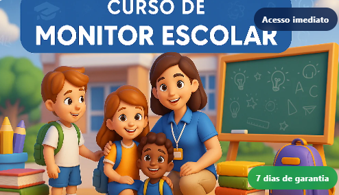Capa do curso monitor escolar